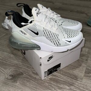 Nike Air Max 270 White and Black Sneakers size 7